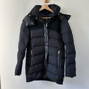 Zara black down jacket with gold details size small